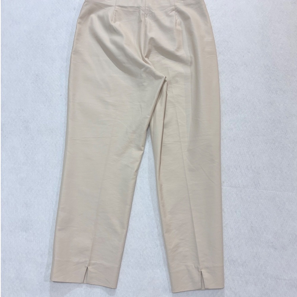 NIC+ZOE Straight Leg Pants Woven Smooth Beige Business Casual Minimalist 14